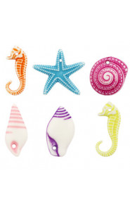 Acrylic charms 13-27x8-23mm summer Mix Multicolour